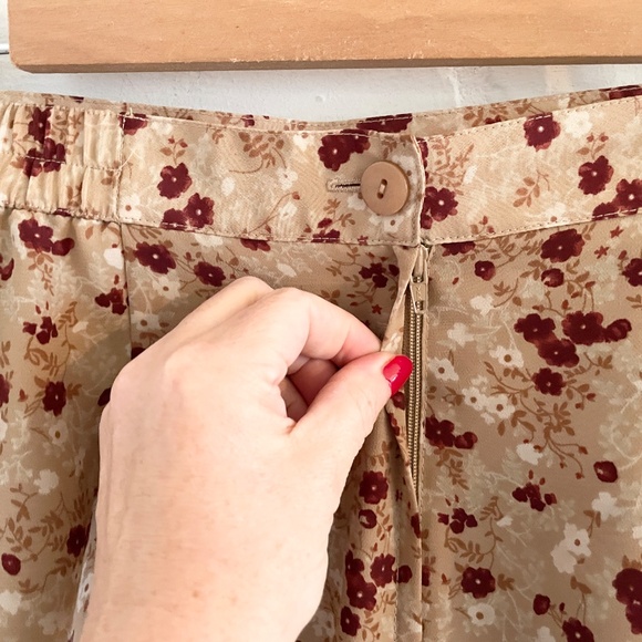 Vintage 2 pieces set skirt Blouse Button down floral print Coquette Sz 16 - Picture 10 of 11